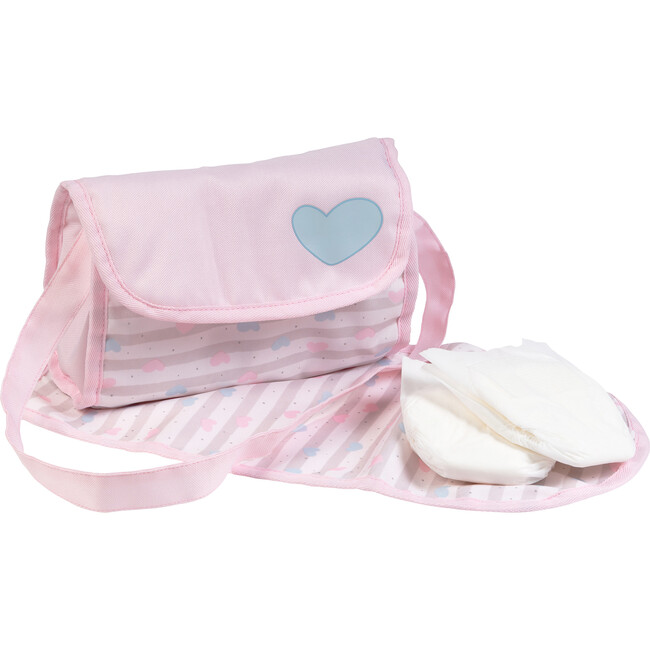 Classic Pastel Pink Diaper Bag - Doll Accessories - 1