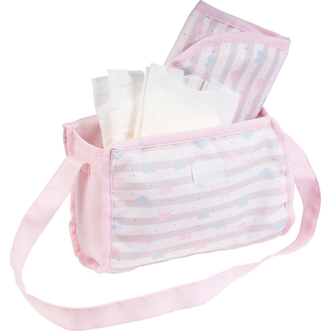 Classic Pastel Pink Diaper Bag - Doll Accessories - 2