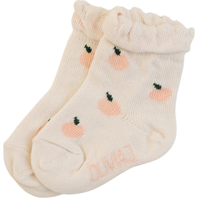 Georgia Peach Ankle Sock, Cream
