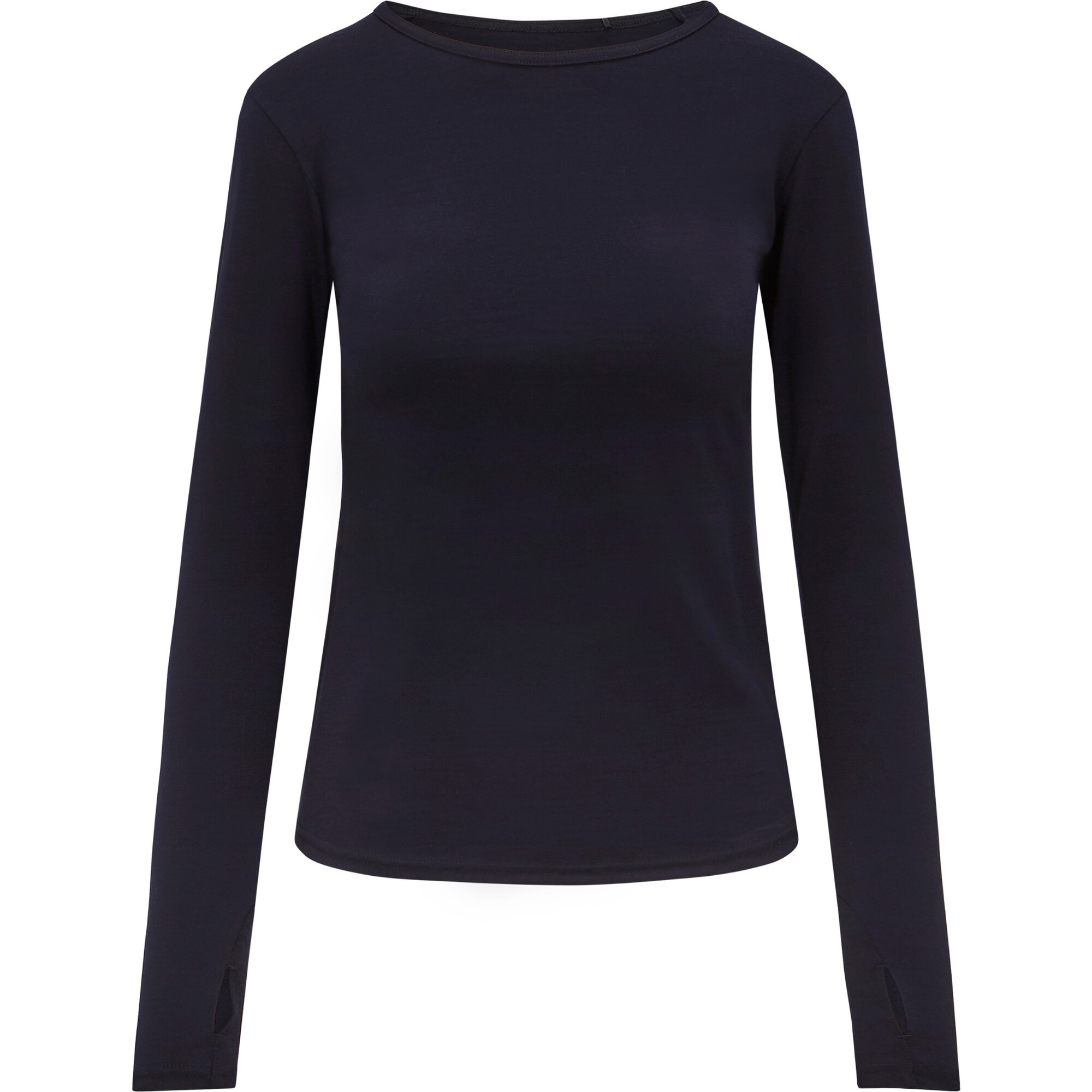 Ultrafine Merino Wool Womens EverLong Tee, Midnight - T-Shirts - 1