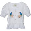 Peasant Top, White Bird - Blouses - 1 - thumbnail