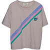 Tri Color Stripe Tee, Ash - T-Shirts - 1 - thumbnail