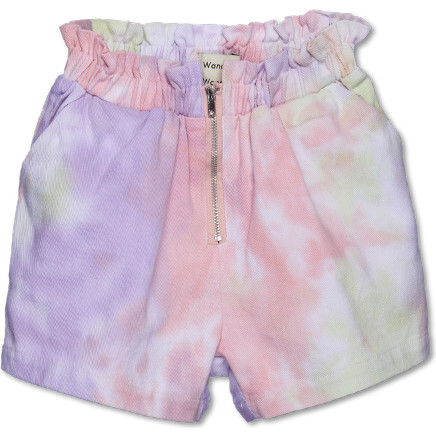 Cinch Waist Shorts, Aurora Tie Dye - Shorts - 1