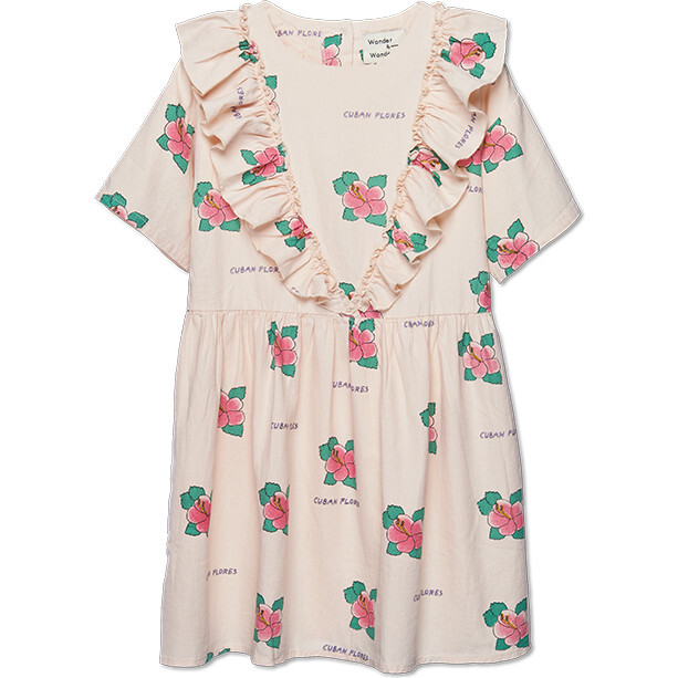 Marquesa Dress, Cream Flores - Dresses - 1