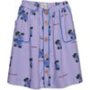 Piping Skirt, Lavender Flores - Skirts - 1 - thumbnail