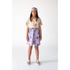 Piping Skirt, Lavender Flores - Skirts - 3