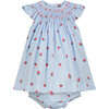 Remi Smocked Baby Dress, Strawberry - Dresses - 1 - thumbnail