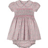 Nicole Baby Dress, Pink Floral - Dresses - 1 - thumbnail
