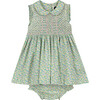 Naomi Smocked Baby Dress, Green Multi - Dresses - 1 - thumbnail