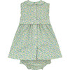Naomi Smocked Baby Dress, Green Multi - Dresses - 3