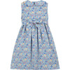 Maui Smocked Girls Dress, Blue Print - Dresses - 3