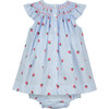 Remi Smocked Baby Dress, Strawberry - Dresses - 3