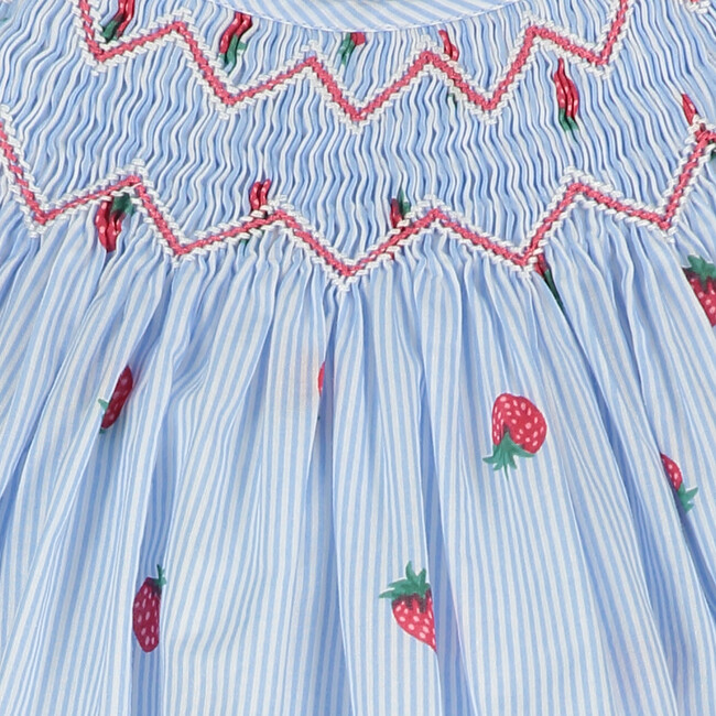 Remi Smocked Baby Dress, Strawberry - Dresses - 4