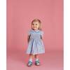 Juniper Smocked Baby Dress, Blue Print - Dresses - 2