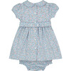 Juniper Smocked Baby Dress, Blue Print - Dresses - 3