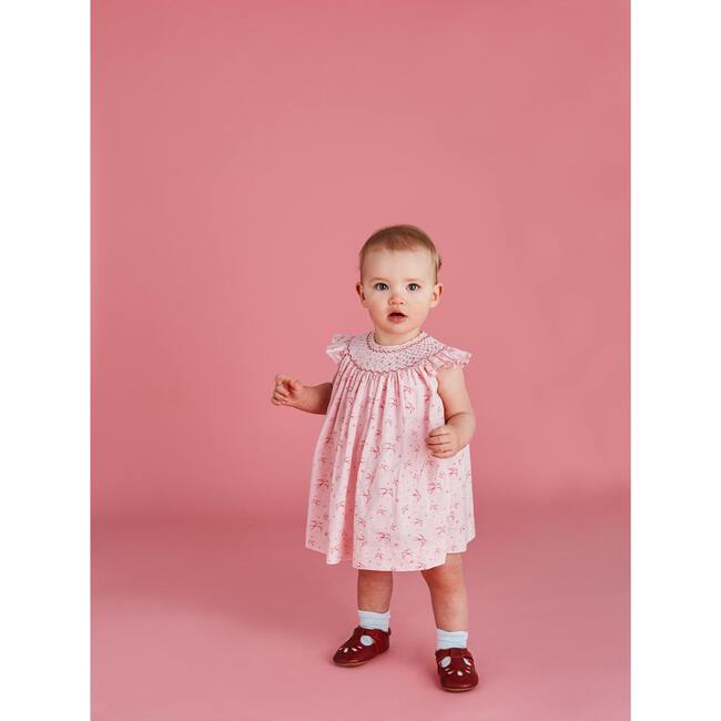 Esther Smocked Baby Dress, Pink