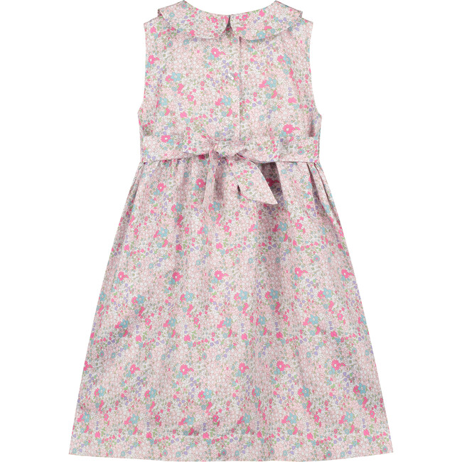 Elsie Smocked Girls Dress, Pink Multi - Dresses - 3