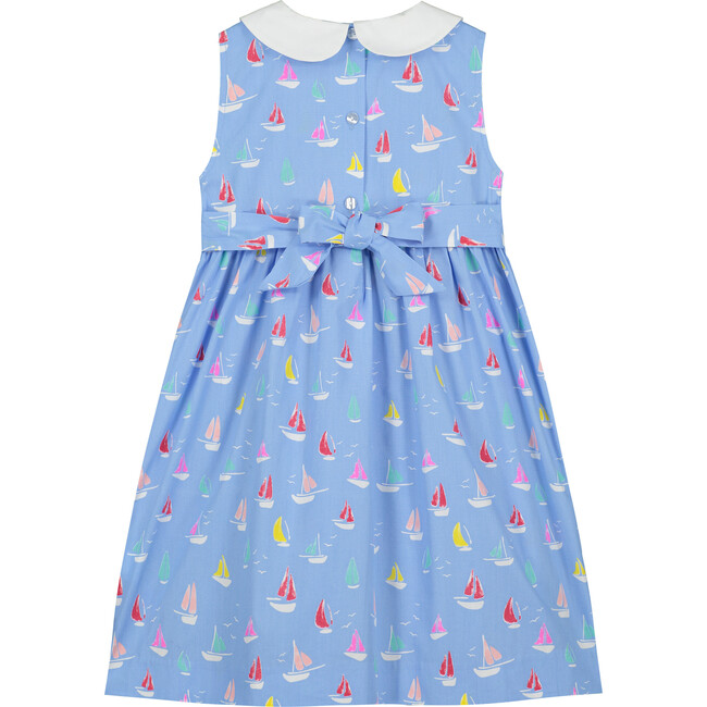 Alani Smocked Girls Dress, Sailboat - Dresses - 3