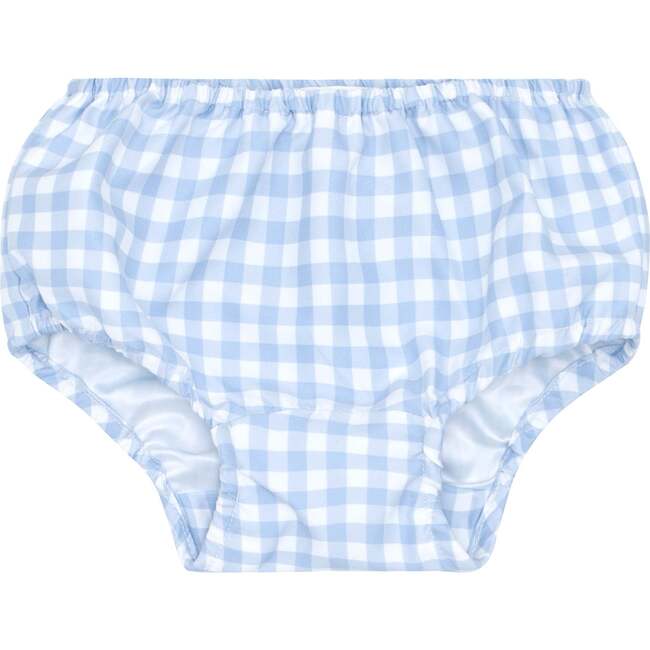 Oasis Blue Gingham Diaper Bloomer Cover