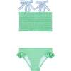 Girls Palm Green Smocked Bikini - Two Pieces - 1 - thumbnail