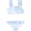 Girls Oasis Blue Gingham Ruffle Strap Bikini - Two Pieces - 1 - thumbnail