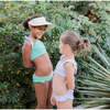 Girls Palm Green Smocked Bikini - Two Pieces - 2