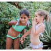 Girls Oasis Blue Gingham Ruffle Strap Bikini - Two Pieces - 2