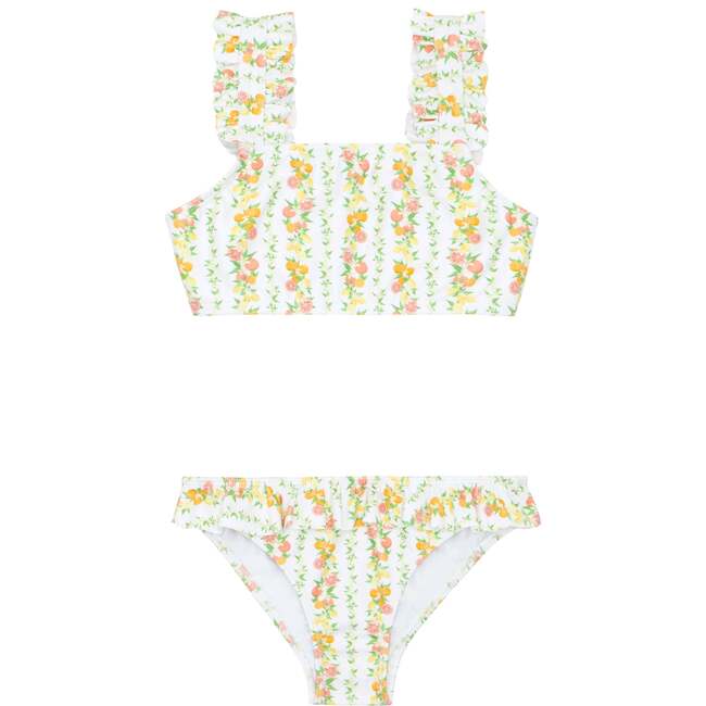 Girls Linear Citrus Ruffle Strap Bikini