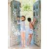 Girls Oasis Blue Gingham Swim Shorts - Two Pieces - 3