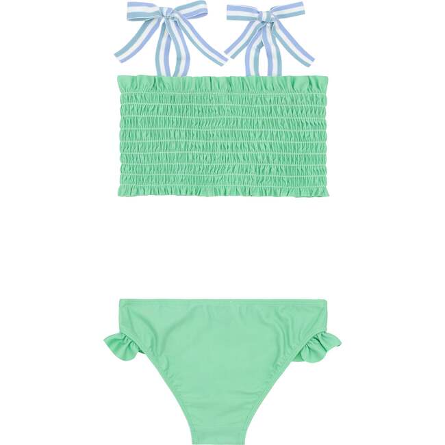Girls Palm Green Smocked Bikini - Two Pieces - 3