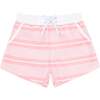 Boys Sorbet Pink Stripe Boardie With Pockets - Swim Trunks - 1 - thumbnail