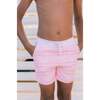 Boys Sorbet Pink Stripe Boardie With Pockets - Swim Trunks - 2