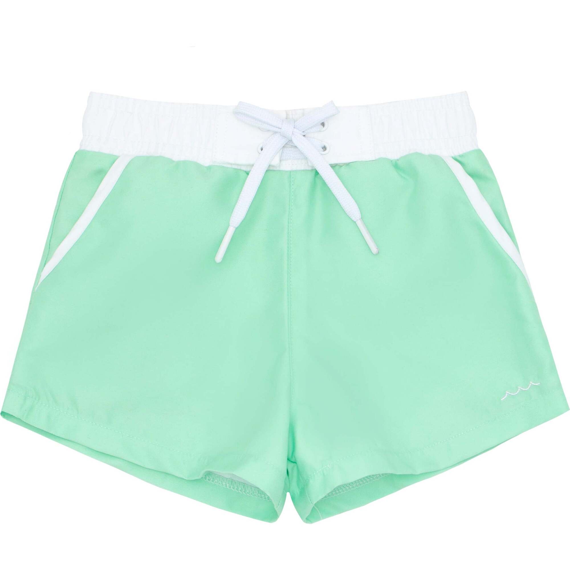 Boys Palm Green Boardie With Pockets - Swim Trunks - 1