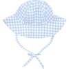 Unisex Baby Oasis Blue Gingham Sun Hat - Hats - 1 - thumbnail