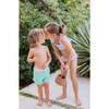 Boys Palm Green Boardie With Pockets - Swim Trunks - 2