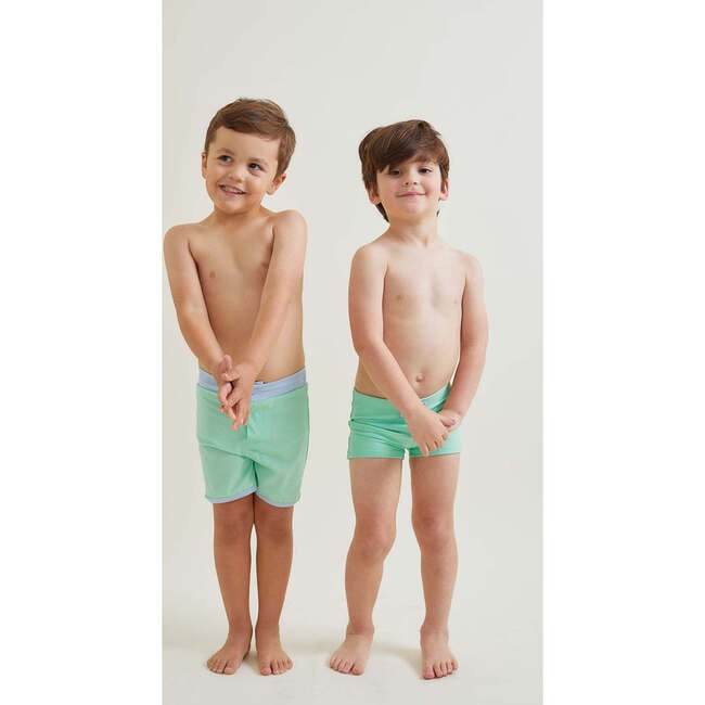 Boys Palm Green Sun Short - Swim Trunks - 4