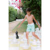 Boys Palm Green Boardie With Pockets - Swim Trunks - 3