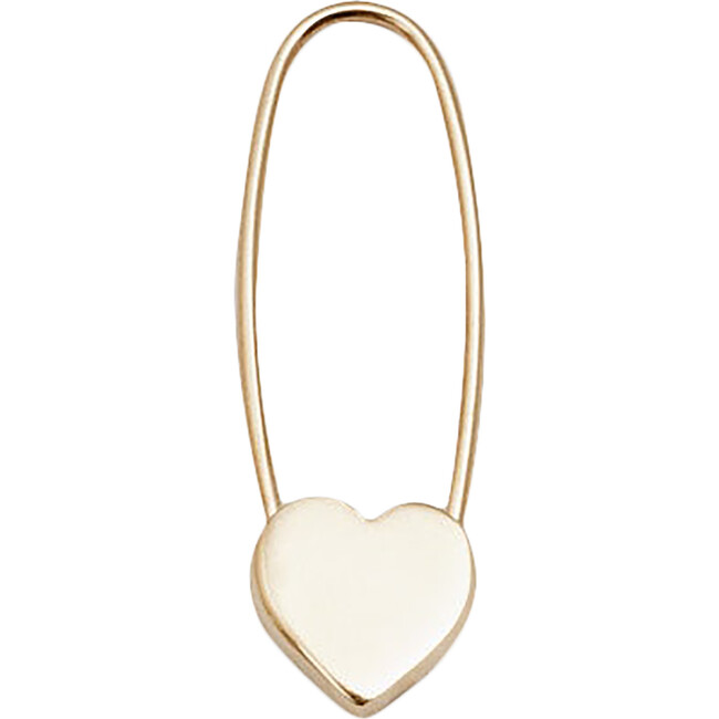 Heart Safety Pin Earring - Earrings - 1