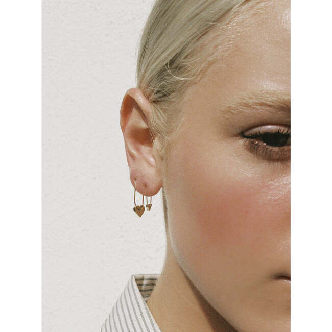 Heart Safety Pin Earring - Earrings - 2