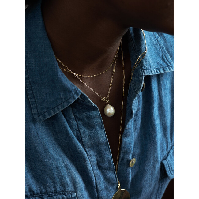 Pearl and Toggle Necklace - Necklaces - 2