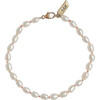 Girls Rice Pearl Bracelet, Pink - Bracelets - 1 - thumbnail