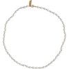 Girls Rice Pearl Necklace, Blue - Necklaces - 1 - thumbnail