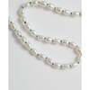 Girls Rice Pearl Necklace, Blue - Necklaces - 2