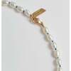 Girls Rice Pearl Necklace, Blue - Necklaces - 3