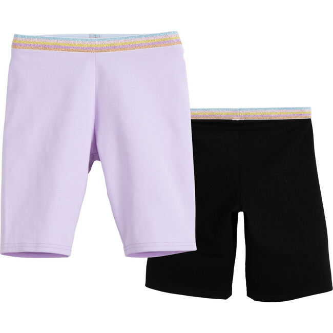 Kira Biker Short 2-Pack, Black & Lavender