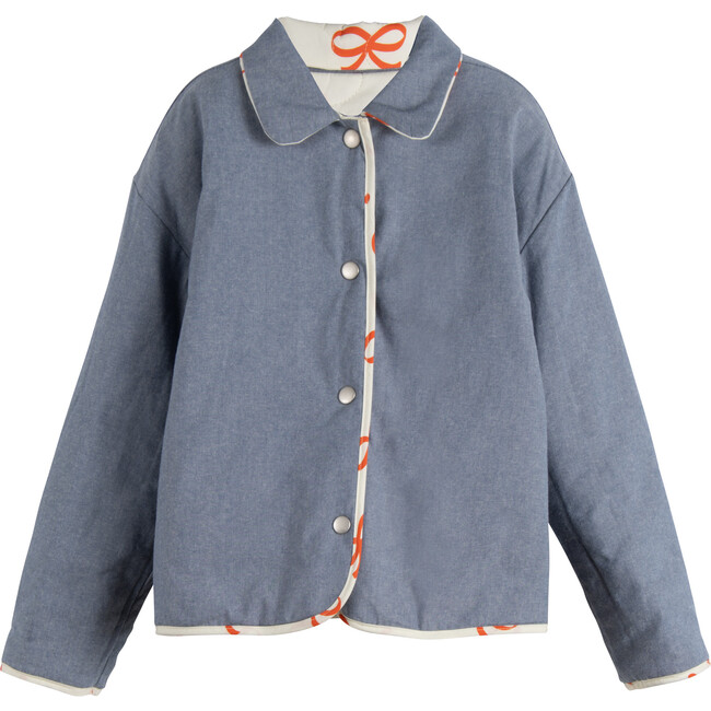 Women's Candice Reversible Jacket, Chambray & Bows - Jackets - 2