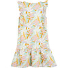 Coco Ruffle Dress, Abstract Pastel Floral - Dresses - 2