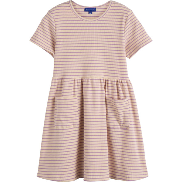 Marla Dress, Cream & Purple Stripe - Maison Me Dresses | Maisonette