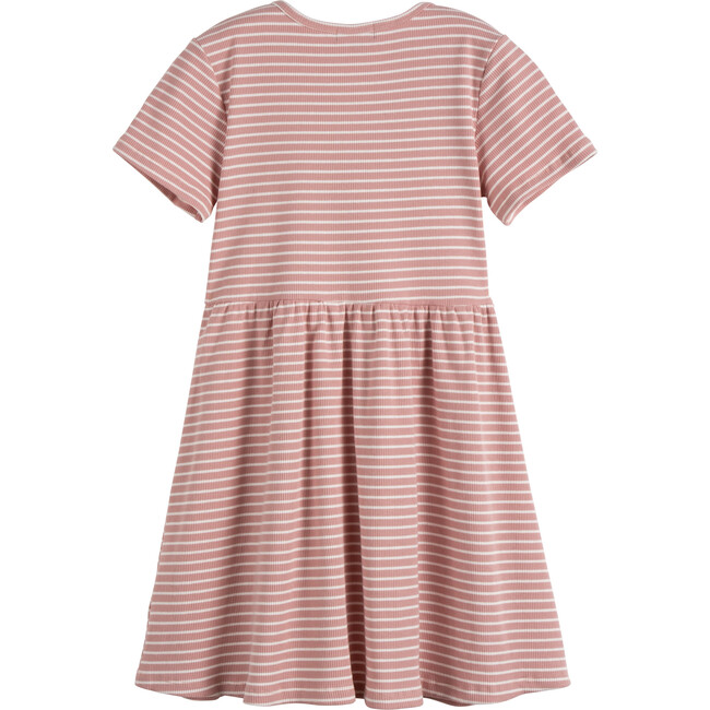 Marla Dress, Dusty Pink & Ivory Stripe