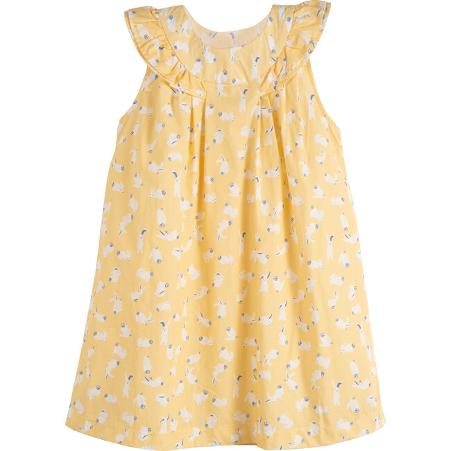 Delfina Dress, Yellow Bunnies